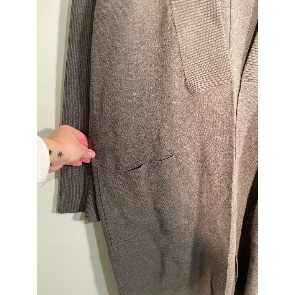 Mystree Taupe Structured Longlined Open Front Car… - image 5